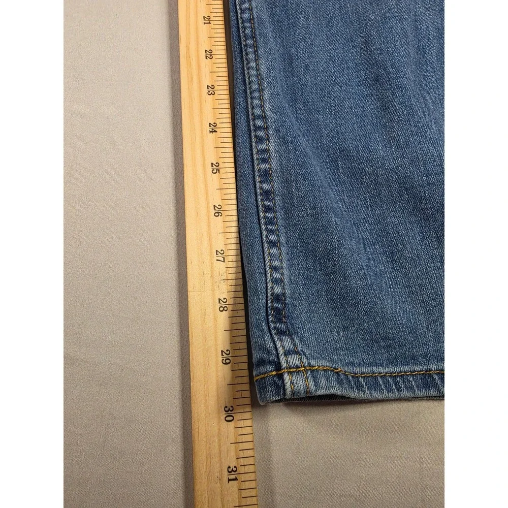 Abercrombie & Fitch Slim Straight Jeans Mens 34x32 Medium Wash Blue Stretch 1513